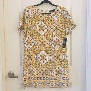 Lulu’s Dandy Lion Yellow Print Shift Dress
